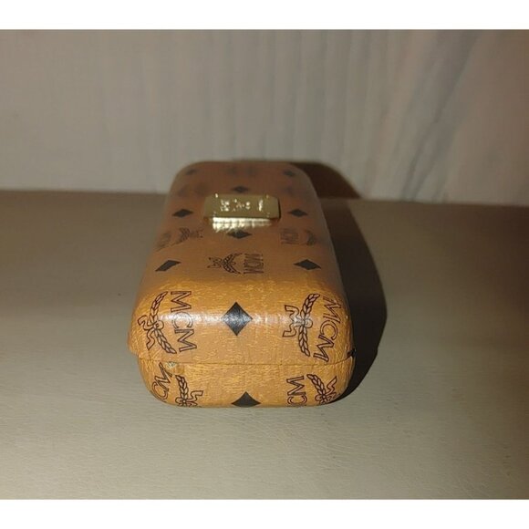 Munchen Vintage MCM Camel Brown Monogram Eyeglass Case Hard Shell 6x3x2 Leather - Picture 12 of 15